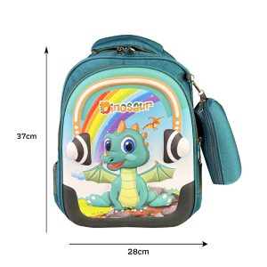 کوله پشتی مهدکودکی طرح برجسته مدل Dinosaur 693112 به همراه جامدادی