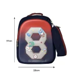 کوله پشتی مدرسه ای طرح برجسته به همراه جامدادی مدل 69303 No8 14