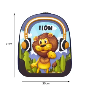 کوله پشتی مدرسه ای طرح برجسته به همراه جامدادی مدل 69310 Lion
