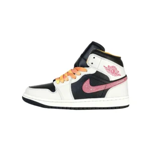 کتانی زنانه و مردانه برند نایکی مدل Air Jordan 1 رنگ مشکی کرم