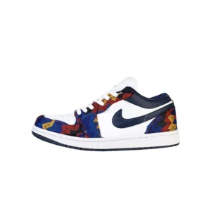 کتانی زنانه و مردانه برند نایکی مدل Air Jordan retro رنگ سفید سرمه ای