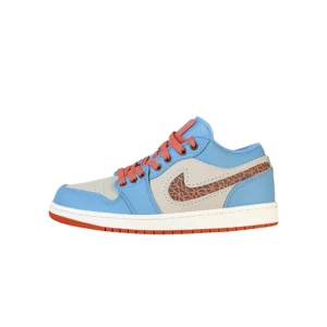 کتانی زنانه و مردانه برند نایکی مدل Air Jordan 1 رنگ آبی کرم